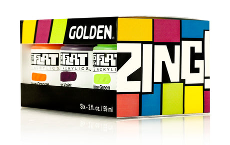 Golden SoFlat Matte Acrylic Paint Zing Set High Chroma Matte Colours with Smooth Leveling for Bold Professional Artwork - Retail Maharaj