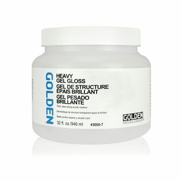 Golden Heavy Gel Gloss Acrylic Medium for Texture Glazing and Collage - Retail Maharaj
