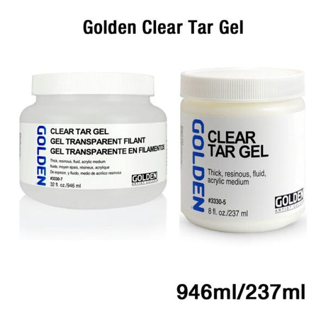 Golden Clear Tar Acrylic Gel Medium for Drip and Line Effects - Retail Maharaj