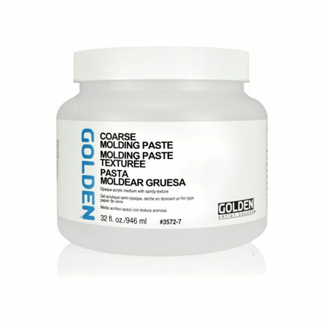 Golden Coarse Molding Paste Acrylic Texture Medium for Heavy Body Effects - Retail Maharaj