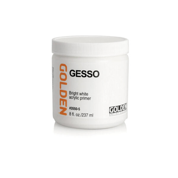 Golden Bright White Acrylic Gesso Primer for Canvas Board and Panels - Retail Maharaj