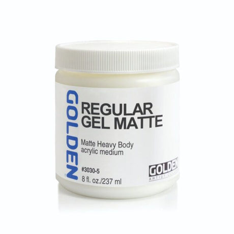 Golden Regular Gel Matte Acrylic Medium for Texture and Impasto Effects - Retail Maharaj