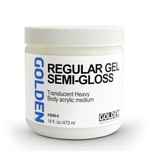 Golden Regular Gel Semi Gloss Acrylic Medium for Texture and Impasto - Retail Maharaj
