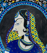 Rajputani Grace Jaipur Blue Pottery Decorative Wall Plate (10 Inch)