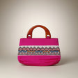 Handmade Silk Handle Bag with Madhubani Art | Mithila Painting Ethnic Handbag - Retail Maharaj