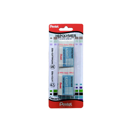 Pentel Hi Polymer Light Plastic Eraser Gentle Clean Erasing - Retail Maharaj
