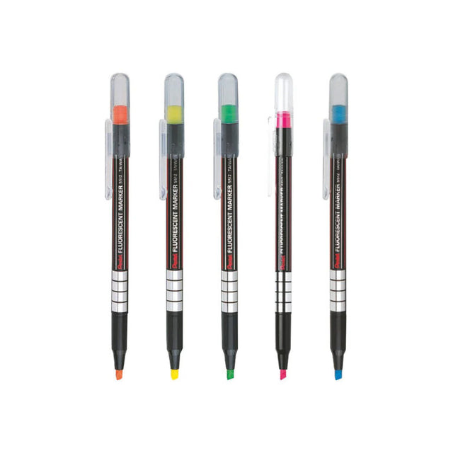 Pentel Fluorescent Highlighter Pens Chisel Tip Set - Retail Maharaj
