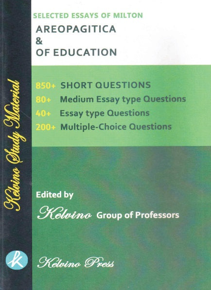 Selected Essays of Milton Areopagitica & Of Education (English Version) (Questions and Answers) - Retail Maharaj