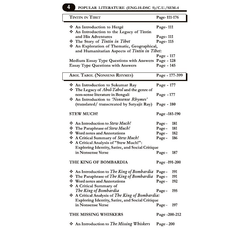 Popular Literature (ENG-H-DSC-5) – A Complete Guide with Model Question & Answer, SEM-4, CU (English Version) - Retail Maharaj