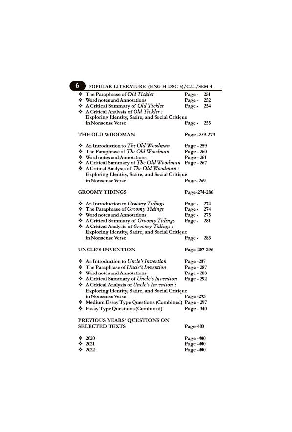 Popular Literature (ENG-H-DSC-5) – A Complete Guide with Model Question & Answer, SEM-4, CU (English Version) - Retail Maharaj