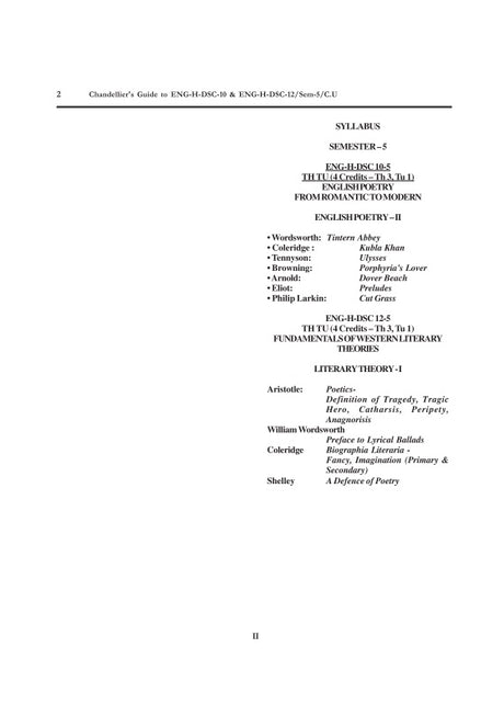 English Poetry-II & Literary Theory-I (English Version), (ENG-H-DSC 10 & 12) SEMESTER-5, C.U. (Model Ques. and Ans.) - Retail Maharaj