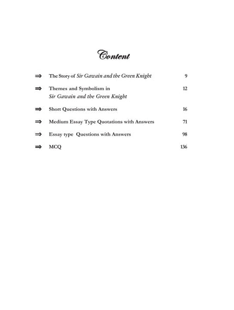 Sir Gawain and the Green Knight  (Questions and Answers) (English Version) - Retail Maharaj
