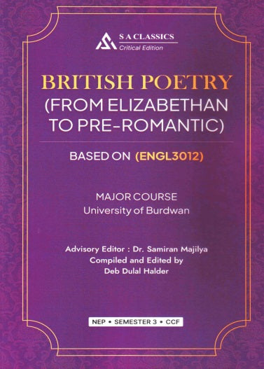 British Poetry (From Elizabethan to Pre-Romantic) (English Version) (Text with Critical) Major (Course) (ENGL3012), Sem-3, B.U. - Retail Maharaj