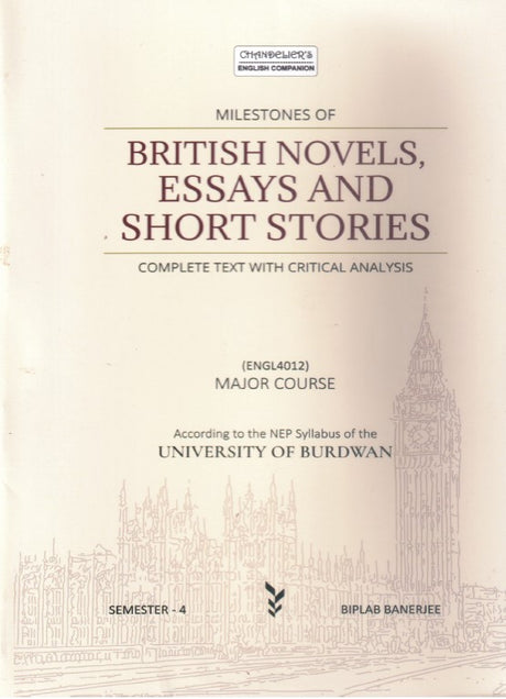 British Novels, Essays and Short Stories – Complete Text with Critical Discussion, SEM-4, BU (English Version) - Retail Maharaj