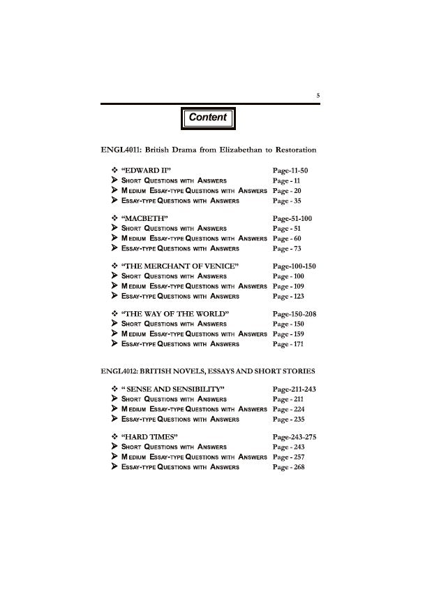 Model Question & Answer (ENGL4011, ENGL4012, ENGL4013) – A Complete Guide with Model Question & Answer, SEM-4, BU (English Version) - Retail Maharaj
