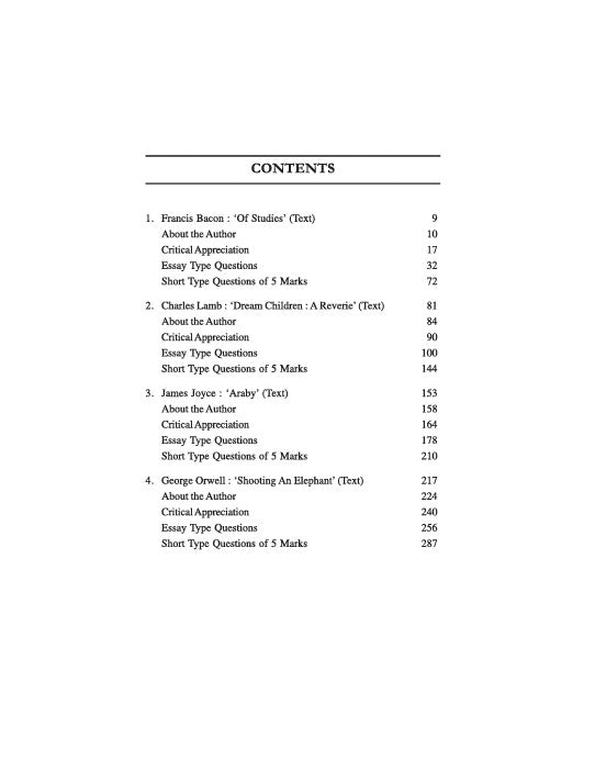 English Literature (Prose) (Complete Text with Guide) DSC-2/M-2, Sem-2, C.U (English Version)