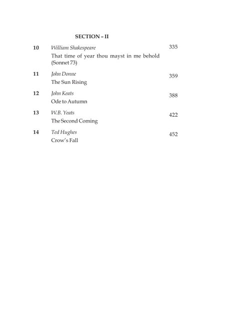 A Reading of English Poetry Elizabethan to Modern (English Version) (Text with Criticism) - Retail Maharaj