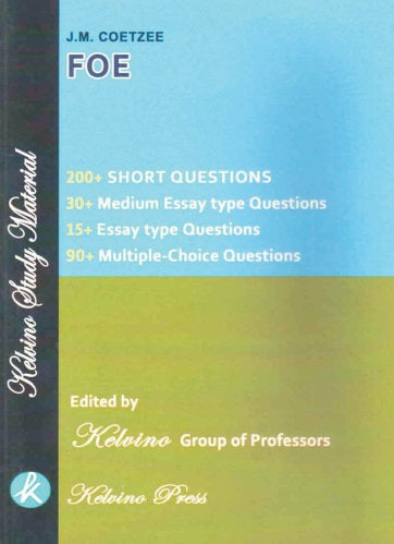 J.M. Coetzee Foe (English Version) (Questions and Answer) - Retail Maharaj