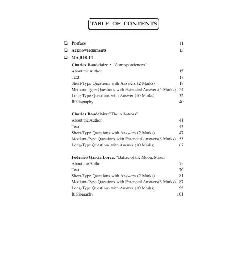 Unlocking the English Major – Text with Critical Analysis, Semester 7, V.U. (English Version)