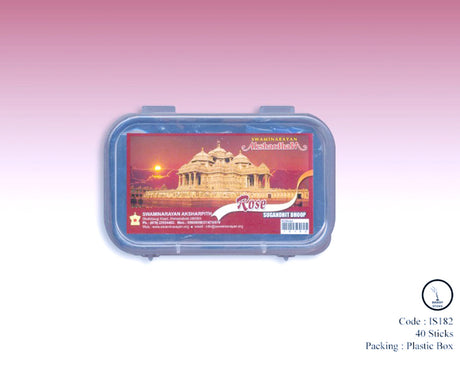 Rose Sugandhi Dhoop 2" Long | Plastic Container - Retail Maharaj