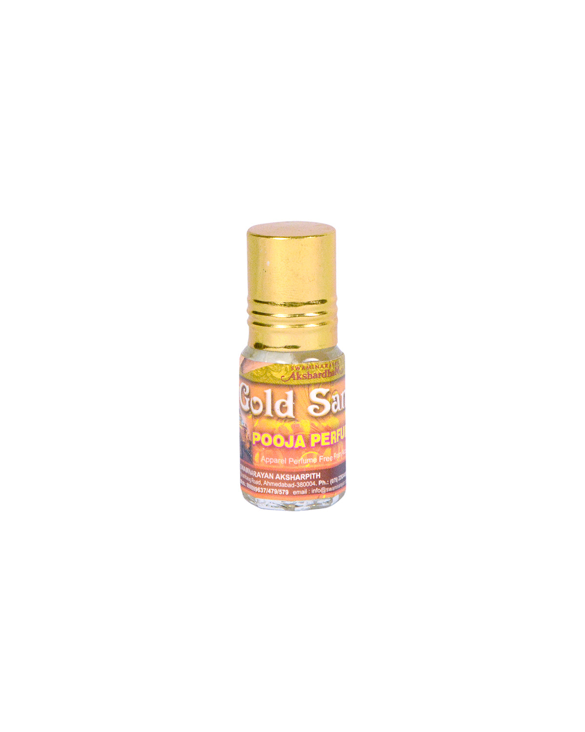 Gold Sandal Rollon 3 ML | 2" Bottle - Retail Maharaj