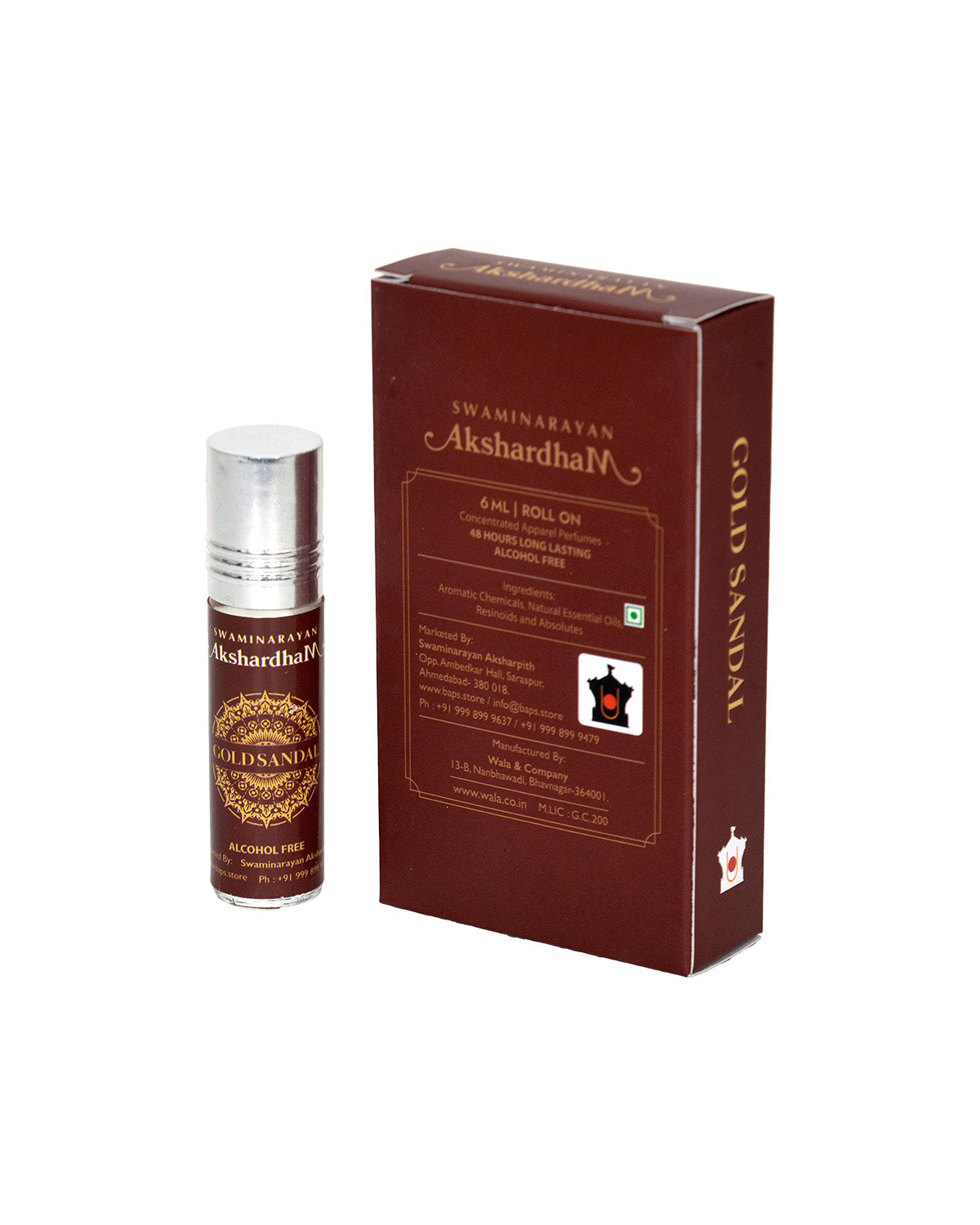 Gold Sandal Rollon 6 ML - Retail Maharaj