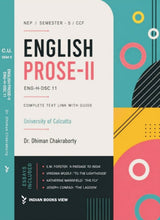 English Prose-II ENG-H-DSC 11 (Major Course), Sem-5, CU – Text Link with Guide (English Version)