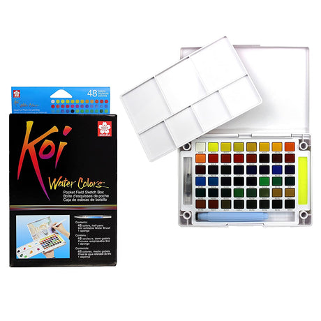Sakura Koi Portable Watercolour Pan Set with Extended Colour Range for Artists - Retail Maharaj