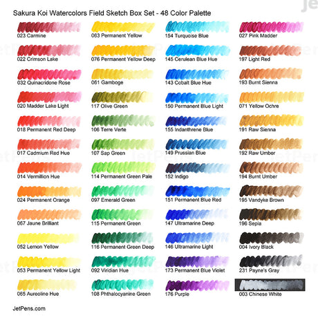 Sakura Koi Portable Watercolour Pan Set with Extended Colour Range for Artists - Retail Maharaj