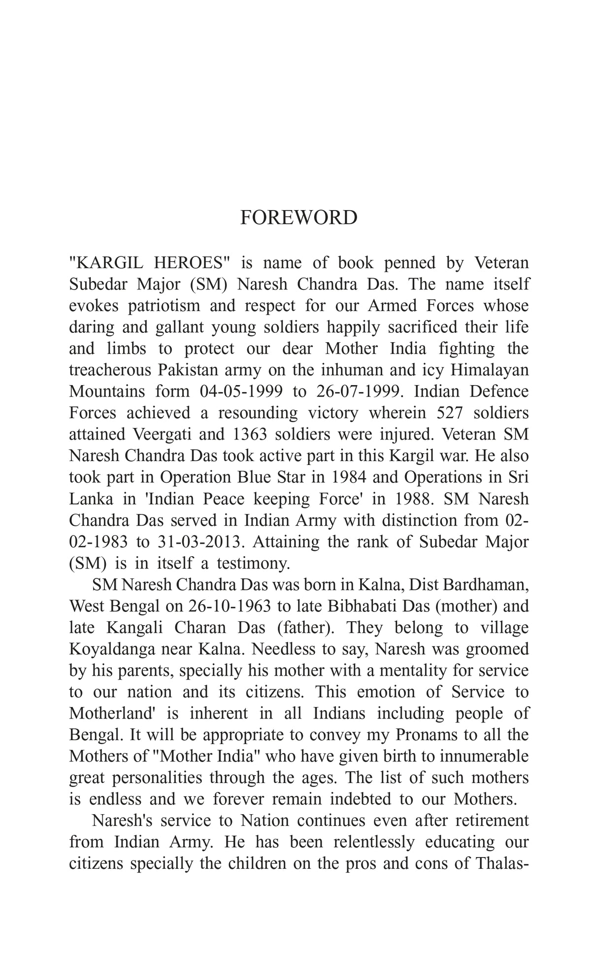 Kargil Heroes (Bengali/Hindi/English Languages)