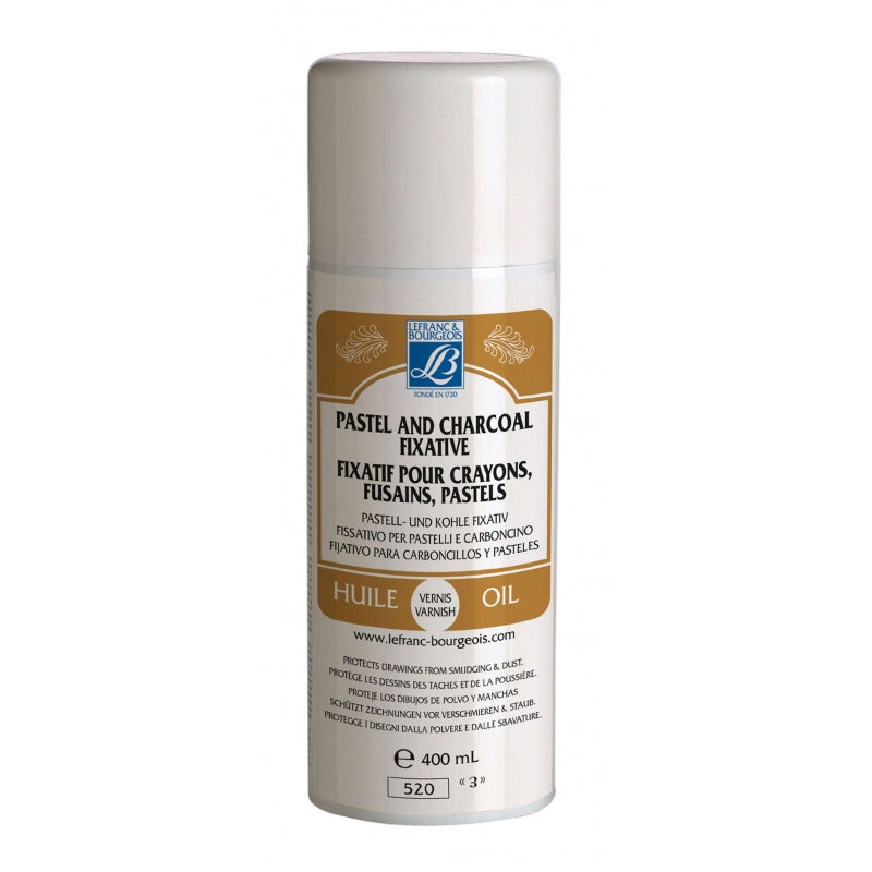 Lefranc & Bourgeois Colourless Fixative Spray for Pastel & Charcoal – 400ml - Retail Maharaj