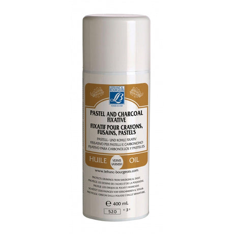 Lefranc & Bourgeois Colourless Fixative Spray for Pastel & Charcoal – 400ml - Retail Maharaj