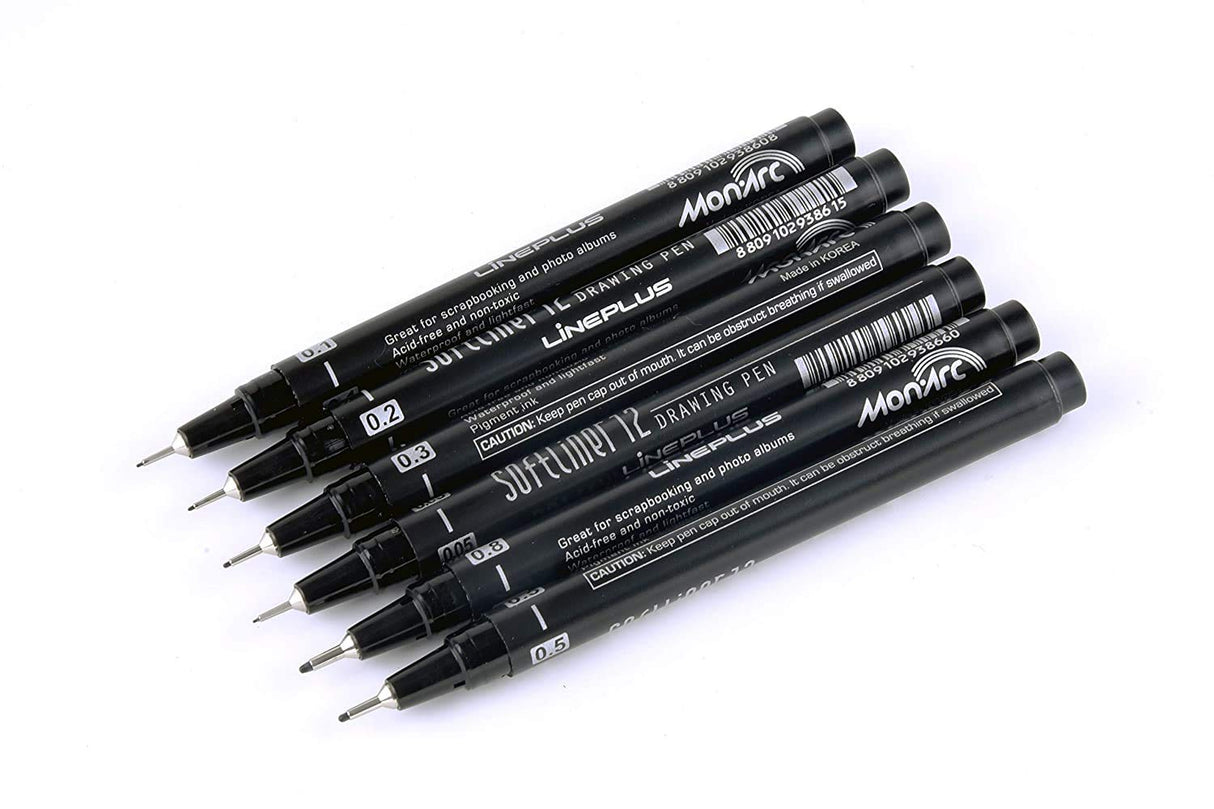 LinePlus SoftLiner Black Archival Drawing Pen for Technical Drafting and Illustration - Retail Maharaj