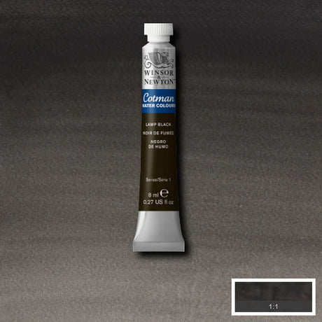 Winsor & Newton Cotman Water Colour 8ML – Lamp Black - Retail Maharaj