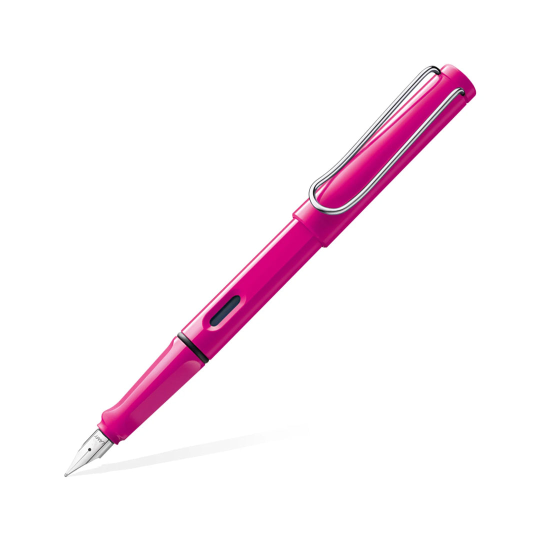 Lamy Safari Pink Classic Fountain Pen with Ergonomic Grip and Steel Nib - Retail Maharaj