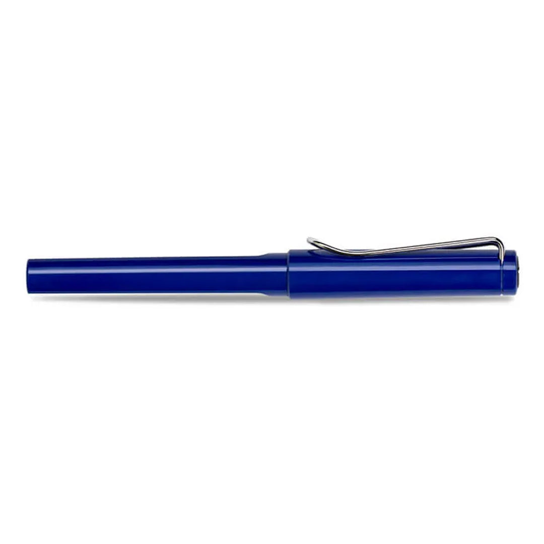 Lamy Safari Blue Fountain Pen with Chrome Trim Classic Writing Instrument - Retail Maharaj