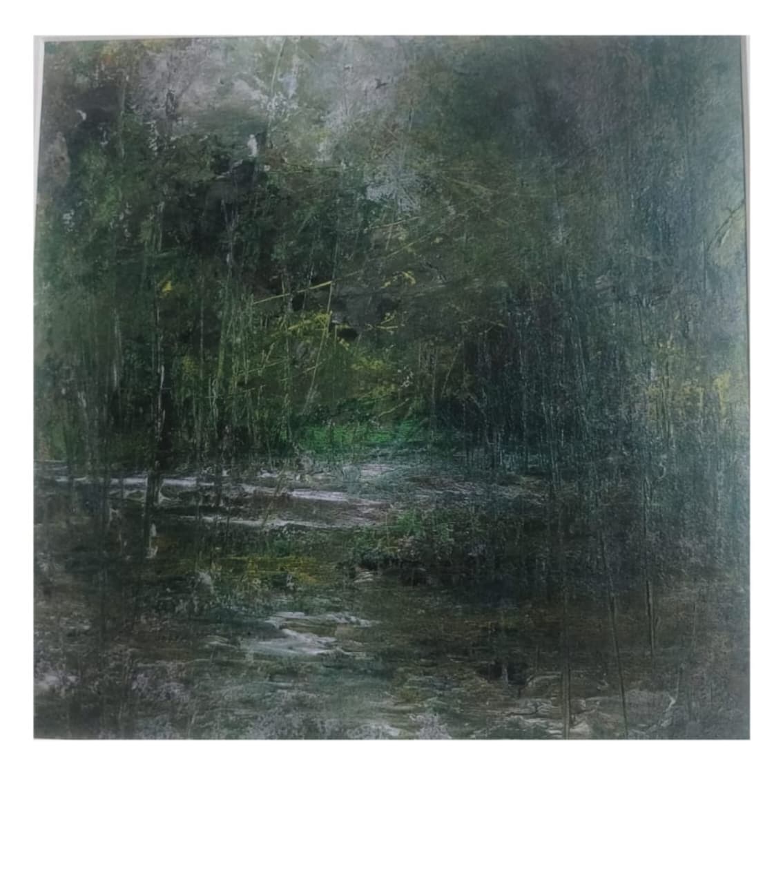 Premium Original Abstract Landscape – Deep Forest Whispers by Vikram Kumar Mukherjee