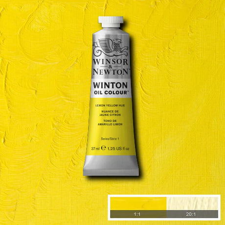 Winsor & Newton Winton Oil Colour Paint 37ml Lemon Yellow Hue - Retail Maharaj