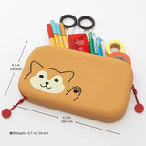 Lihit Lab Puni Labo Flat Zipper Pouch Cute Animal Design Organizer - Retail Maharaj