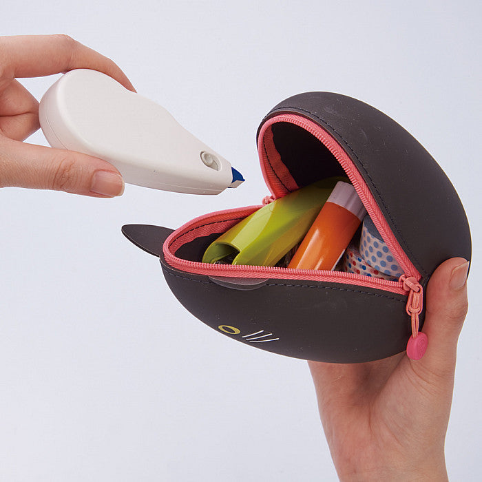 Lihit Lab PuniLabo Egg Shape Silicone Pouch Upright Stationery Organizer - Retail Maharaj