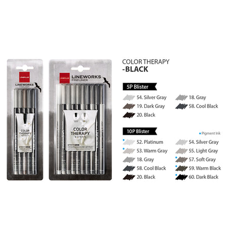 LINEPLUS Lineworks Fineliner Color Therapy Set (5 / 10 / 20 Colors) - Retail Maharaj