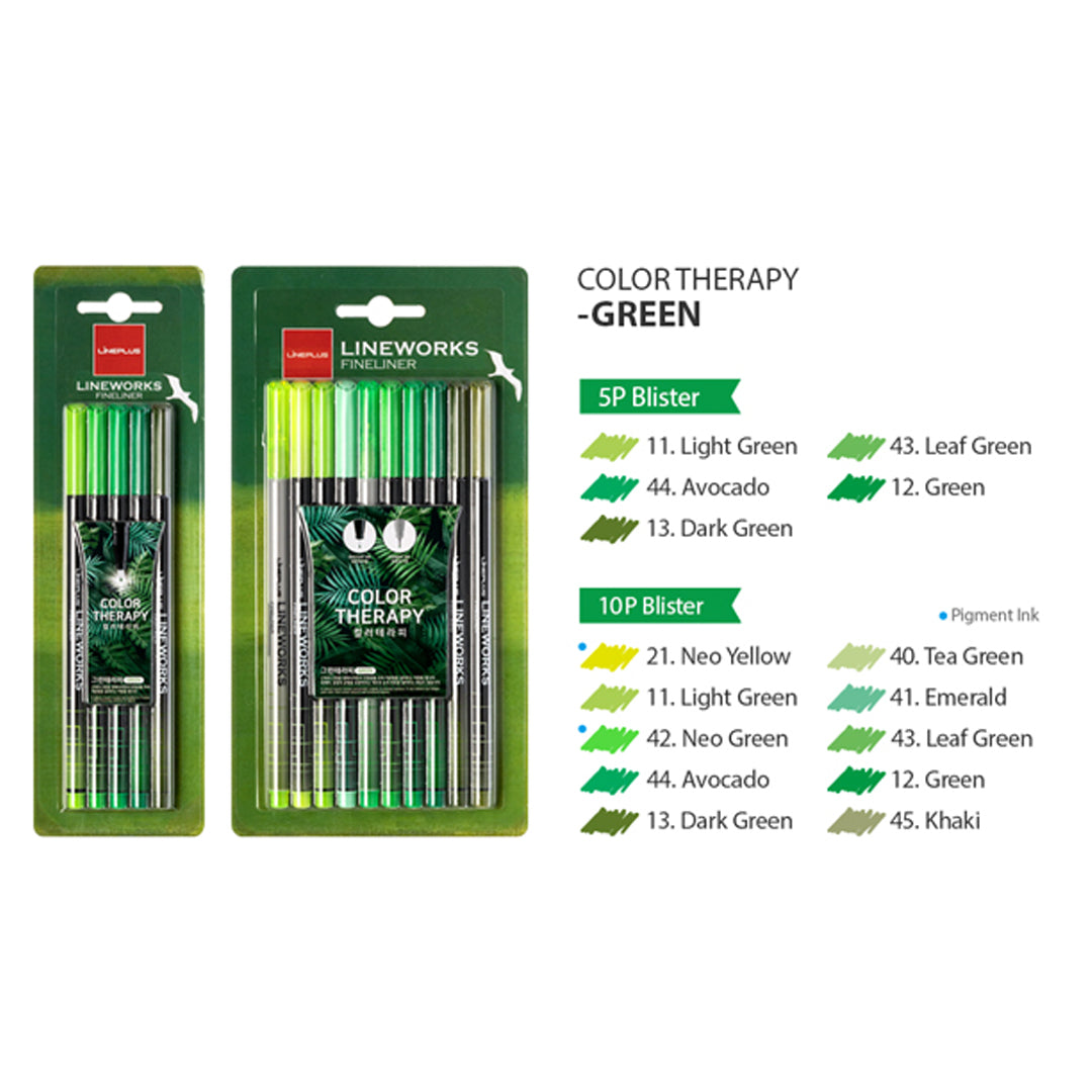 LINEPLUS Lineworks Fineliner Color Therapy Set (5 / 10 / 20 Colors) - Retail Maharaj