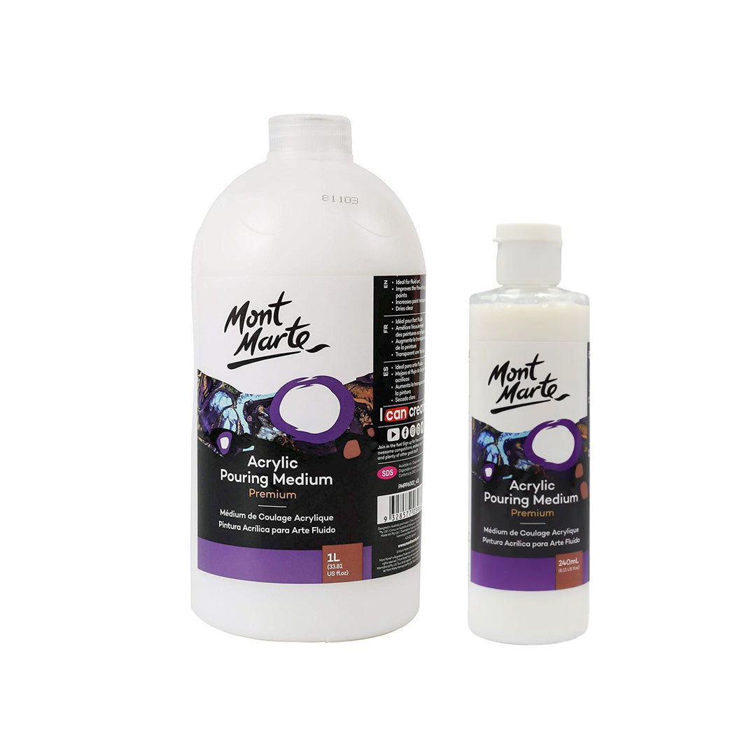 Mont Marte Acrylic Pouring Medium – Fluid Art & Acrylic Flow Medium - Retail Maharaj