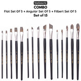 Stationerie Combo Brush Set of 15 Matte Finish - Retail Maharaj