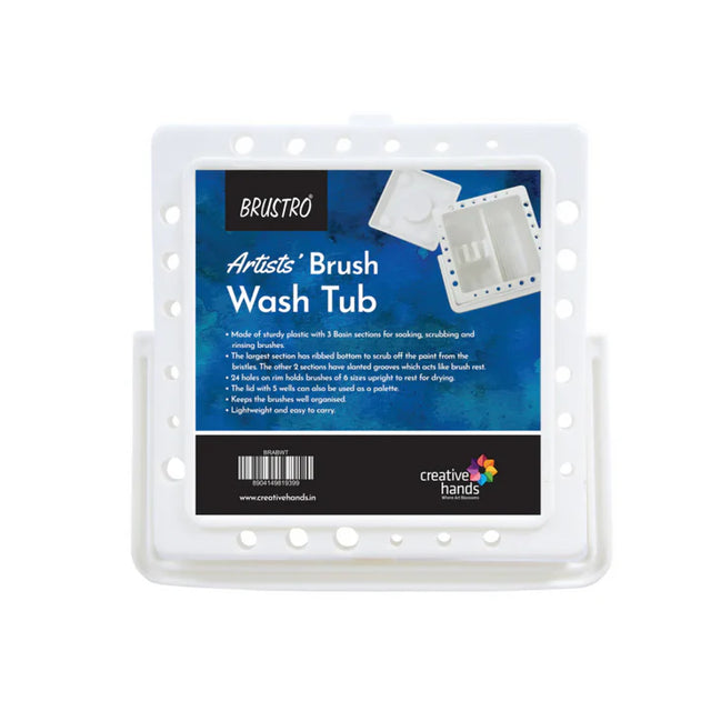 Artist Brush Wash Tub for Paint Cleaning and Water Storage - Retail Maharaj