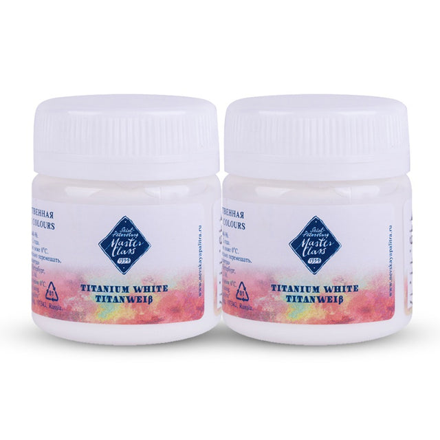 Master-Class Gouache Titanium White Set of 2 - 40ml each - Retail Maharaj