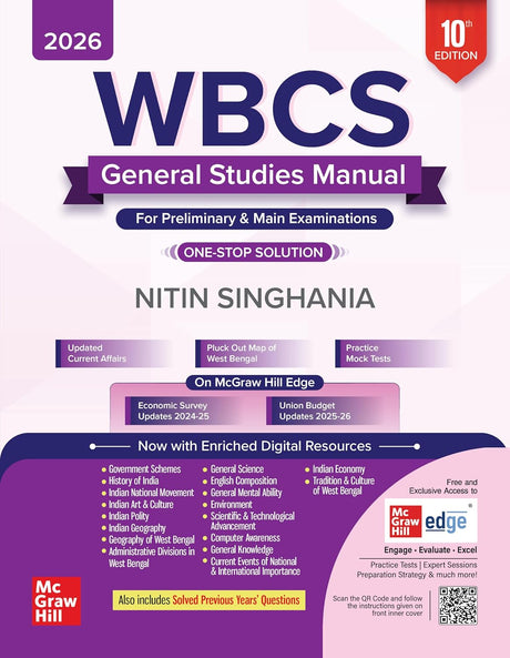 WBCS General Studies Manual [For Preliminary & Main Examinations]2026 (English Version) 10th Edition - Retail Maharaj