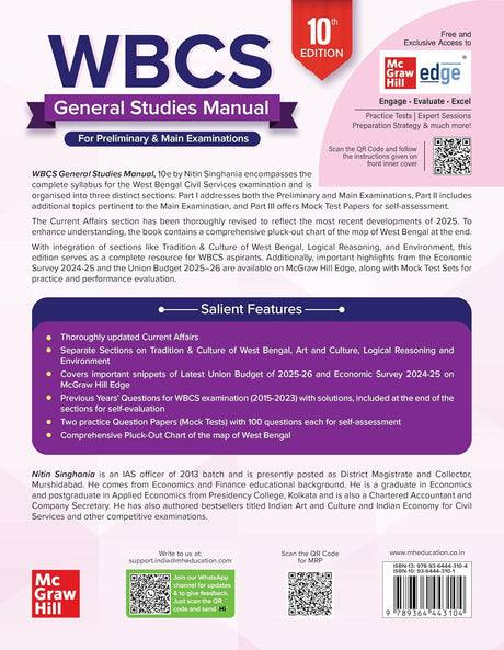 WBCS General Studies Manual [For Preliminary & Main Examinations]2026 (English Version) 10th Edition - Retail Maharaj