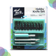 Mont Marte Hobby Knife Set with SK5 Blades 13 Piece for Precision Craft Cutting - Retail Maharaj