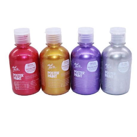 Mont Marte Metallic Poster Paint Set 250 ML - Retail Maharaj